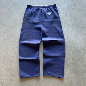 Vintage Y2K Emergency Exit Angel Sweatpants Womens Medium Blue Glitter Heart